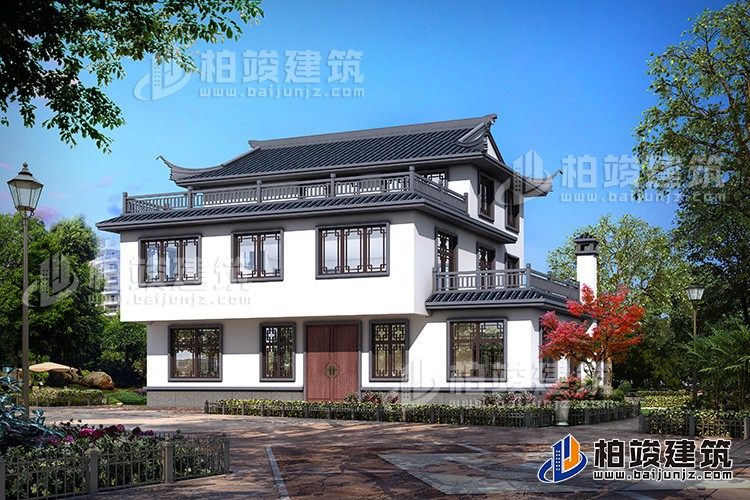 中式农村二层半小别墅设计图